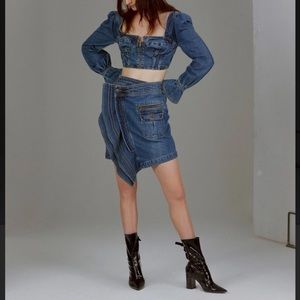 Self Portrait x Lee wrap skirt- size 4/6